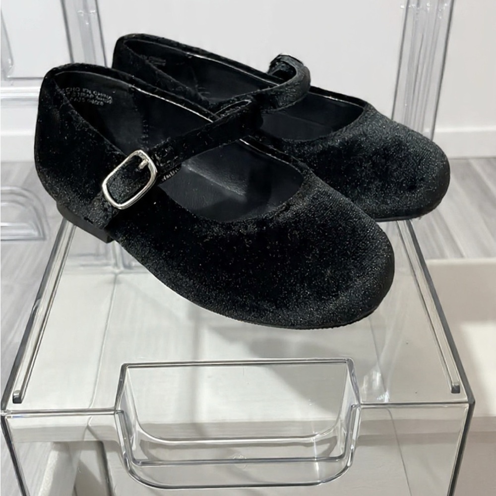 GAP Black Velvet Kids Dress Shoes